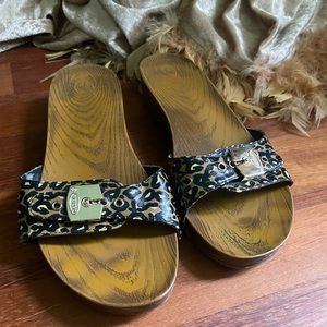 Dr. Scholls Leopard Print Slide/Sandal